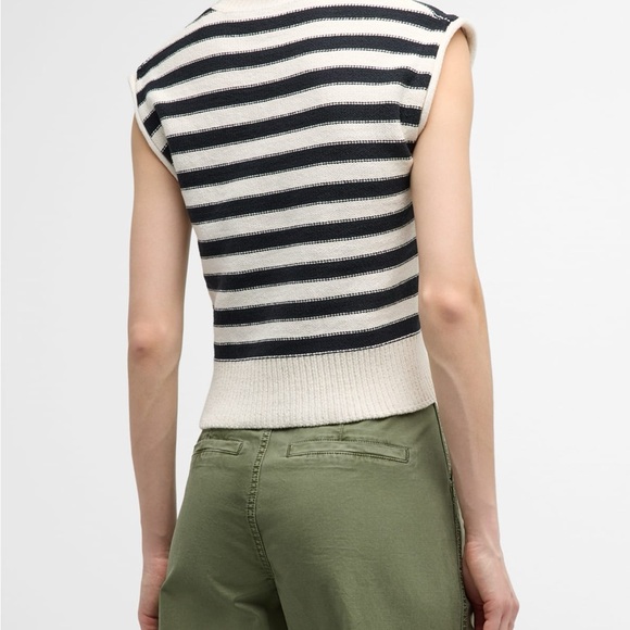 VERONICA BEARD Vera Striped Sleeveless Sweater - Picture 3 of 13